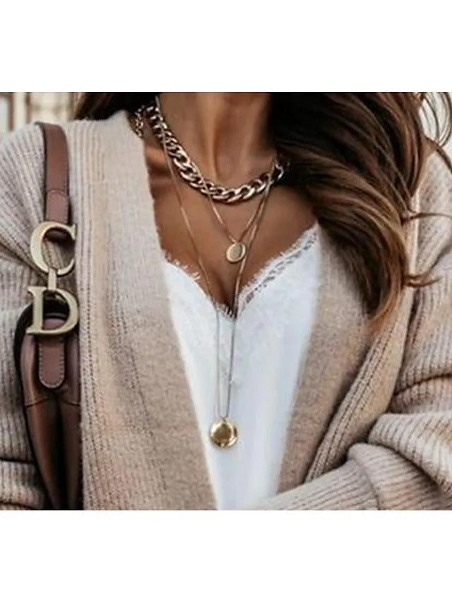 Ladies Elegant Cardigan with Button Details and Practical Pockets Lune London