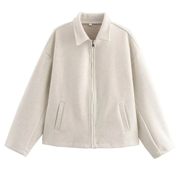 Lune London women's trendy cropped wool jacket
