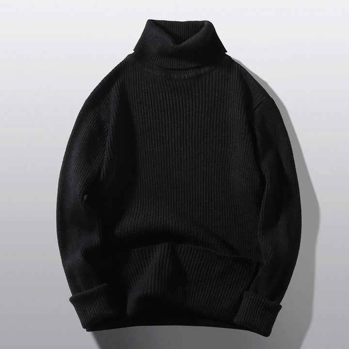 Structured knit sweater with a comfortable roll neck for men Lune London