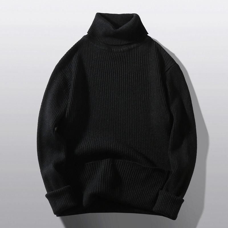 Men's Comfortable Roll-Neck Sweater Made Of Textured Knit Lune London