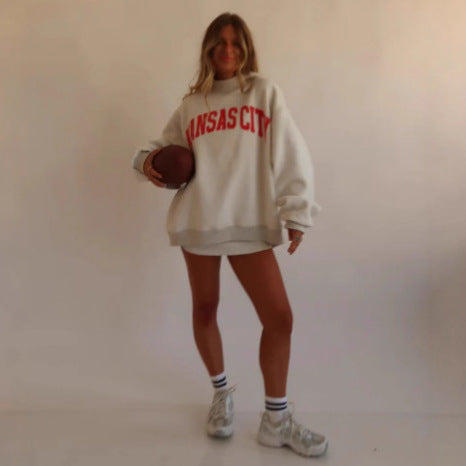 Sweatshirt surdimensionné pour femmes avec un motif ours mignon Chic & Stil