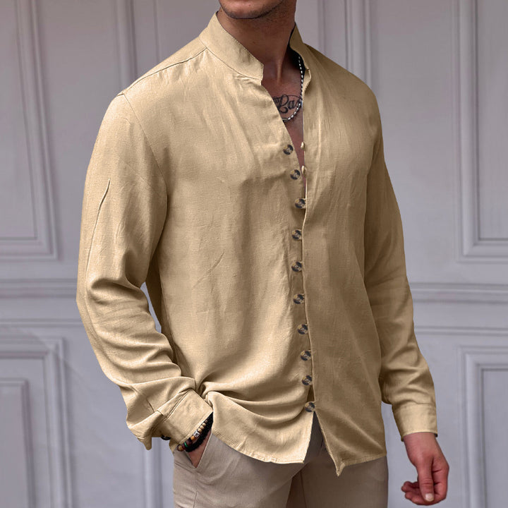 Chic long sleeve shirt for men with button details Lune London
