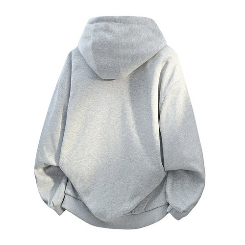 Oversized women's hoodie jacket with double fleece lining and side pockets Lune London