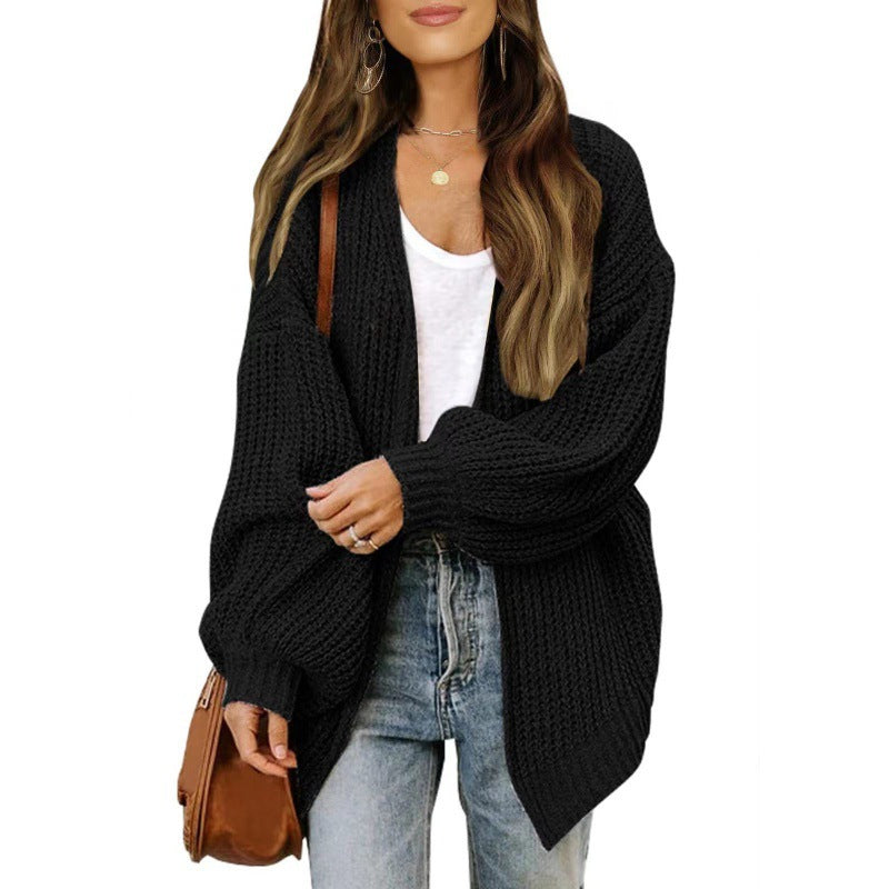 Dames gilet aérien en tricot avec coupe oversize et décolleté en V profond Chic & Stil