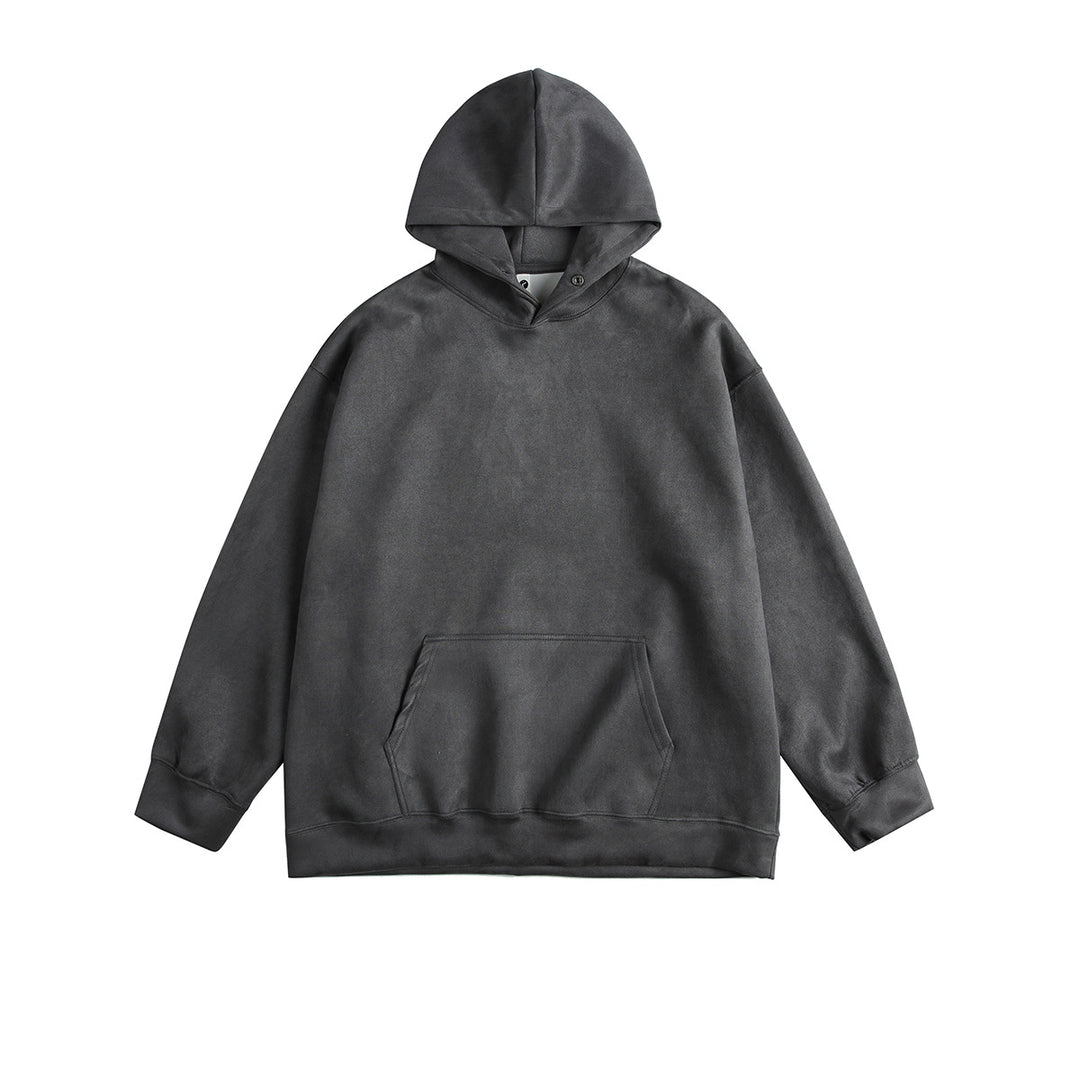 Men's casual hoodie made of high-quality cotton blend with practical kangaroo pocket Lune London