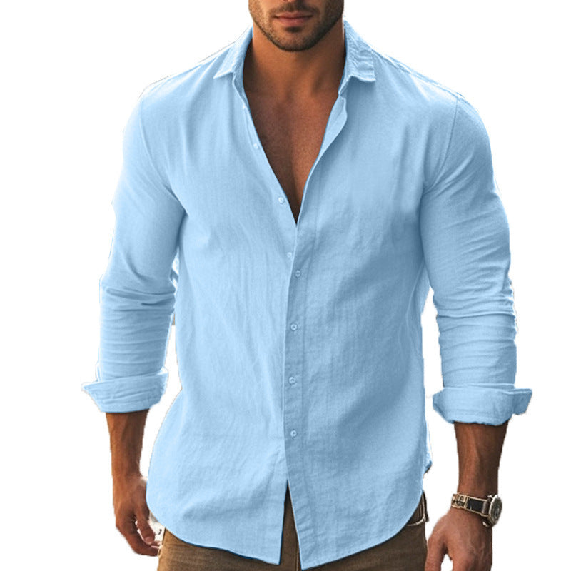 Casual long-sleeve shirt for men made from sustainably produced fabric Lune London