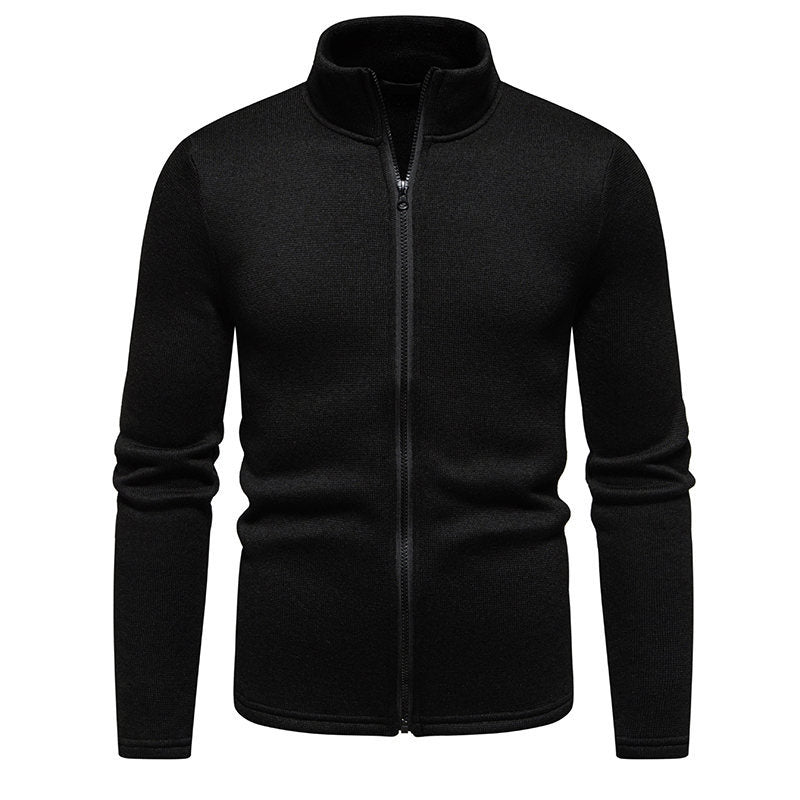Fleece jacket for men with stand-up collar and full zip Lune London