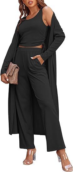 Dames élégant ensemble de salon avec long cardigan Lune London