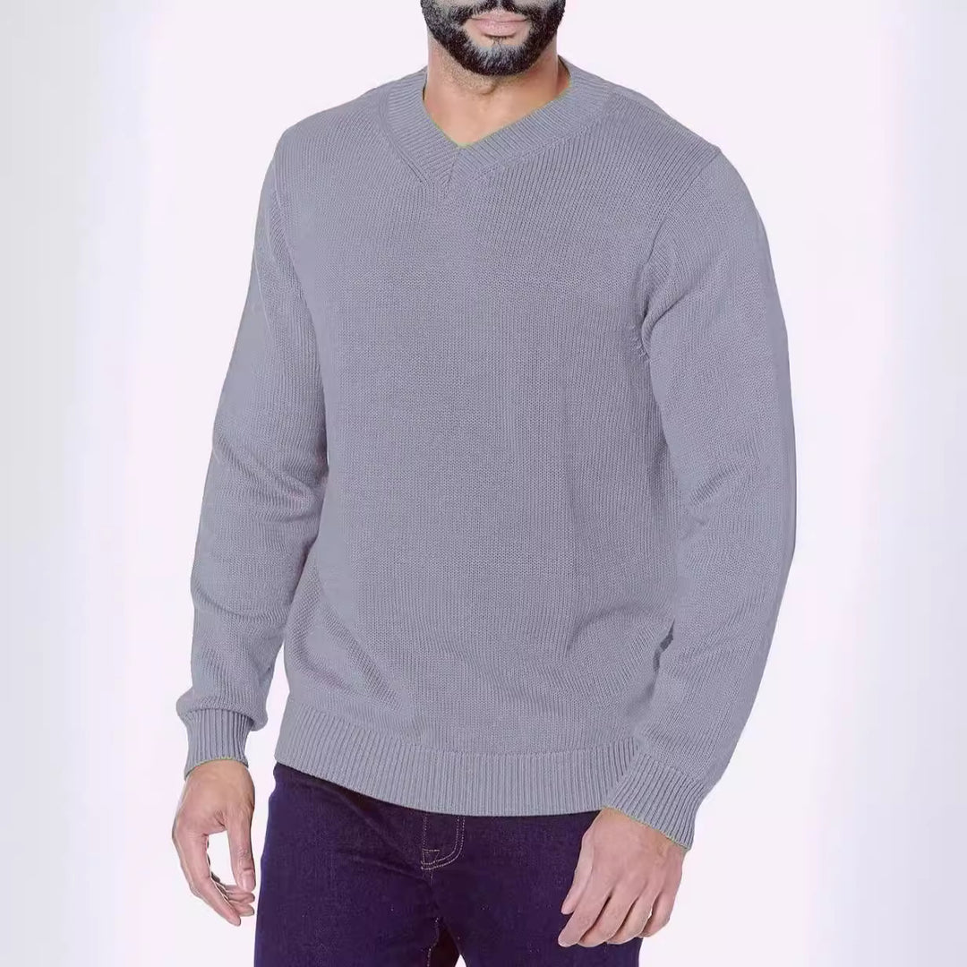 V-neck knit sweater for men Lune London
