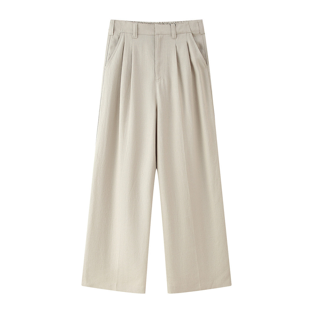 Elegant wide trousers for women with pleats and high waist Lune London