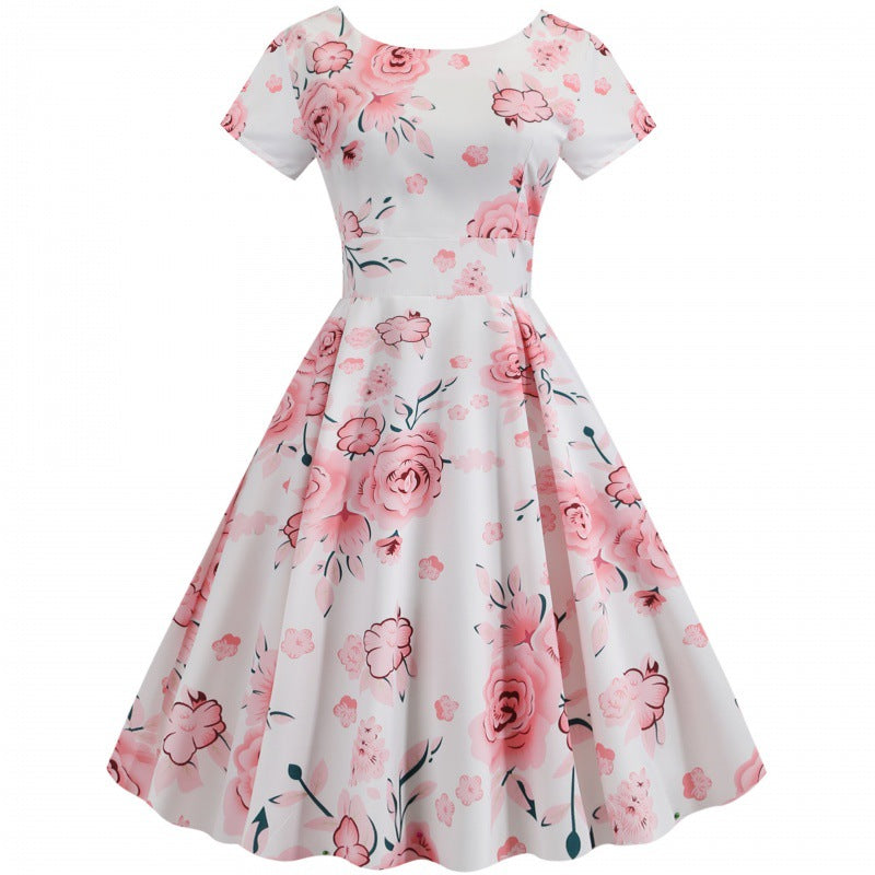 Robe midi femme avec motif floral et coupe flatteuse Chic & Stil