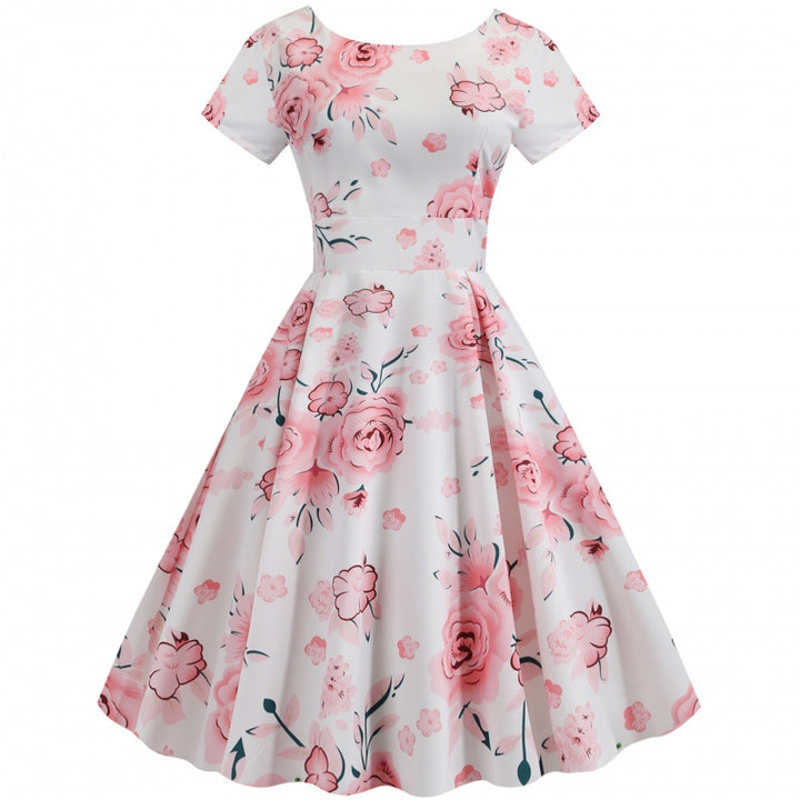 Robe midi femme avec motif floral et coupe flatteuse Chic & Stil