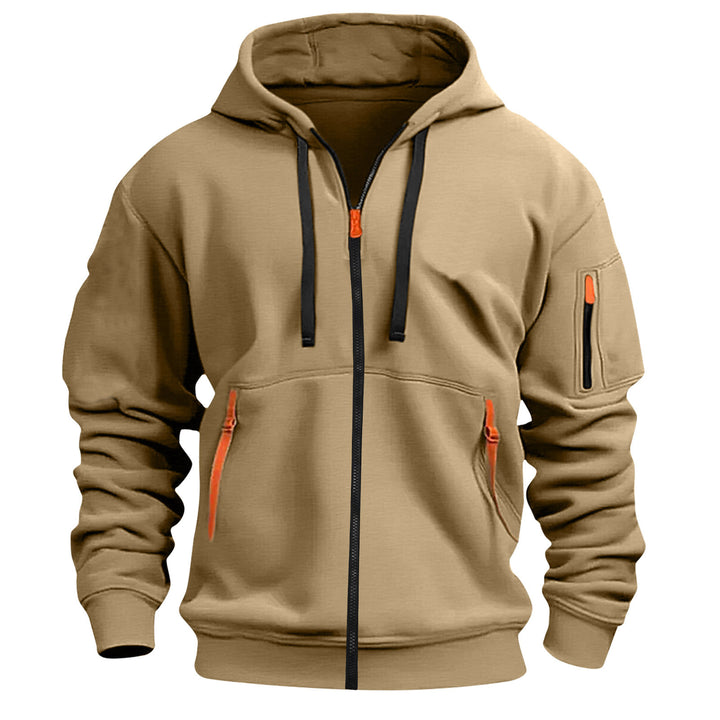 Sporty hooded jacket for men with practical zip pockets Lune London
