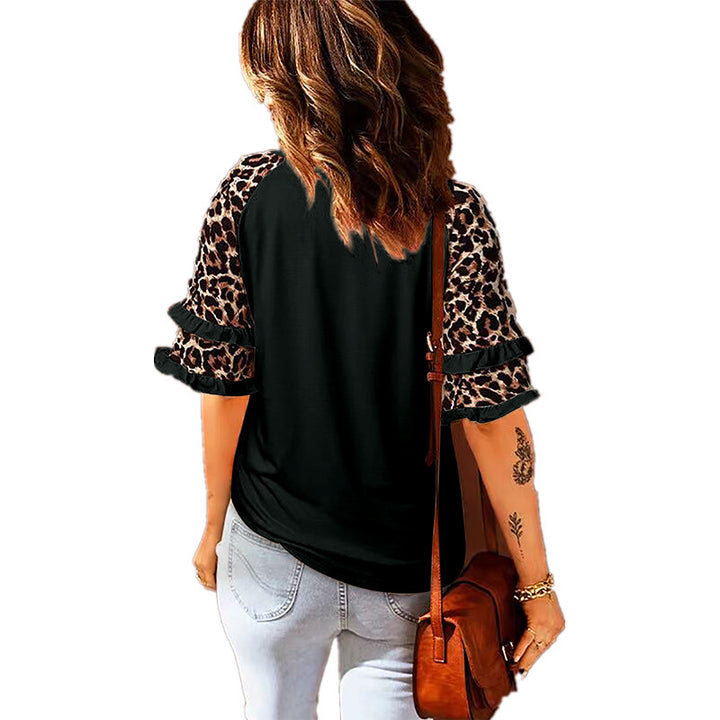 Ladies Chic animal print short sleeves top Lune London