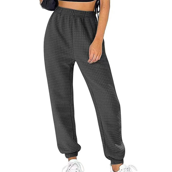 Women’s leisure trousers in textured fabric with elastic waist Chic and Style