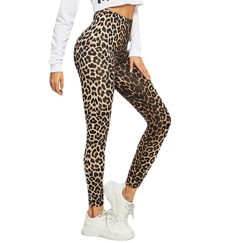 Women's Elegant Leggings In Fashionable Leopard Print Lune London