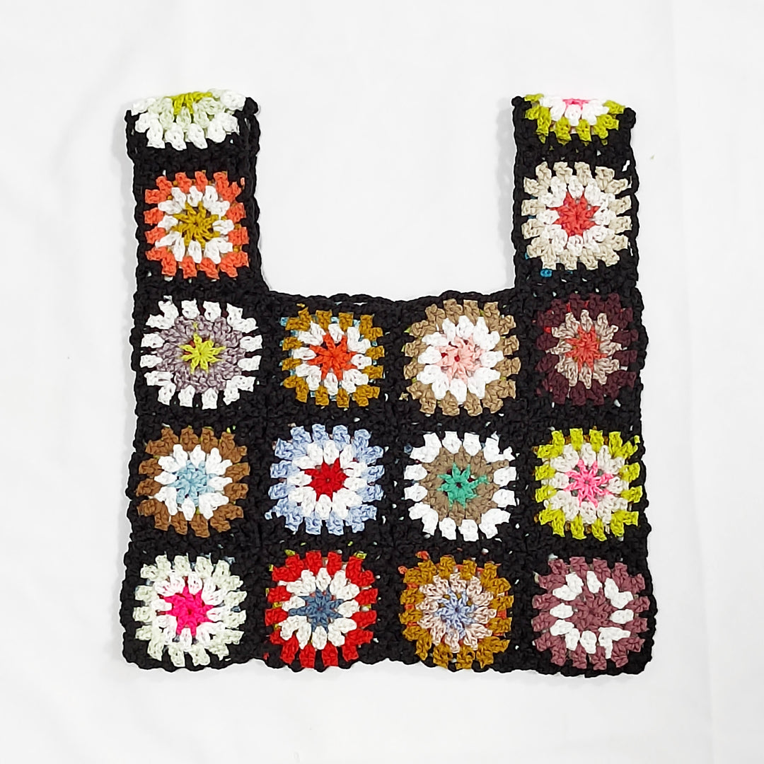 Lune London crochet patchwork handbag for women