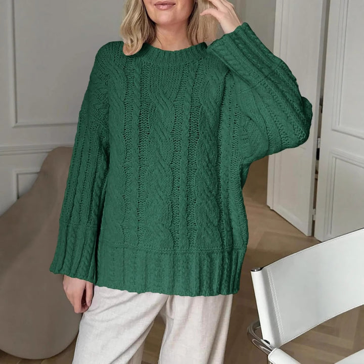 Oversized knitted sweater for women with twisted pattern Lune London
