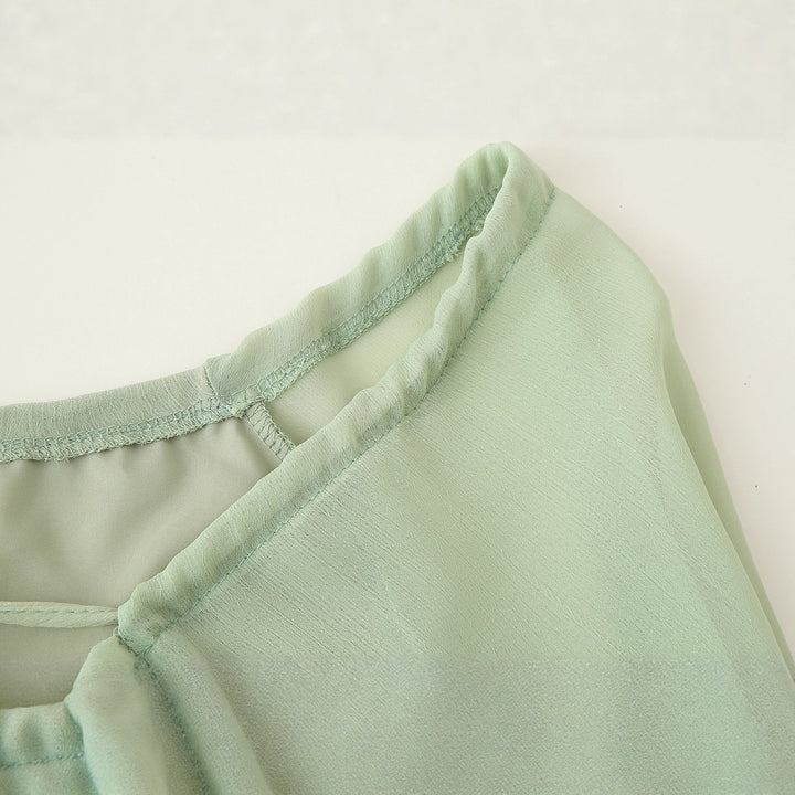 Maxi ruffled dress for women with elegant ties and a relaxed fit Lune London