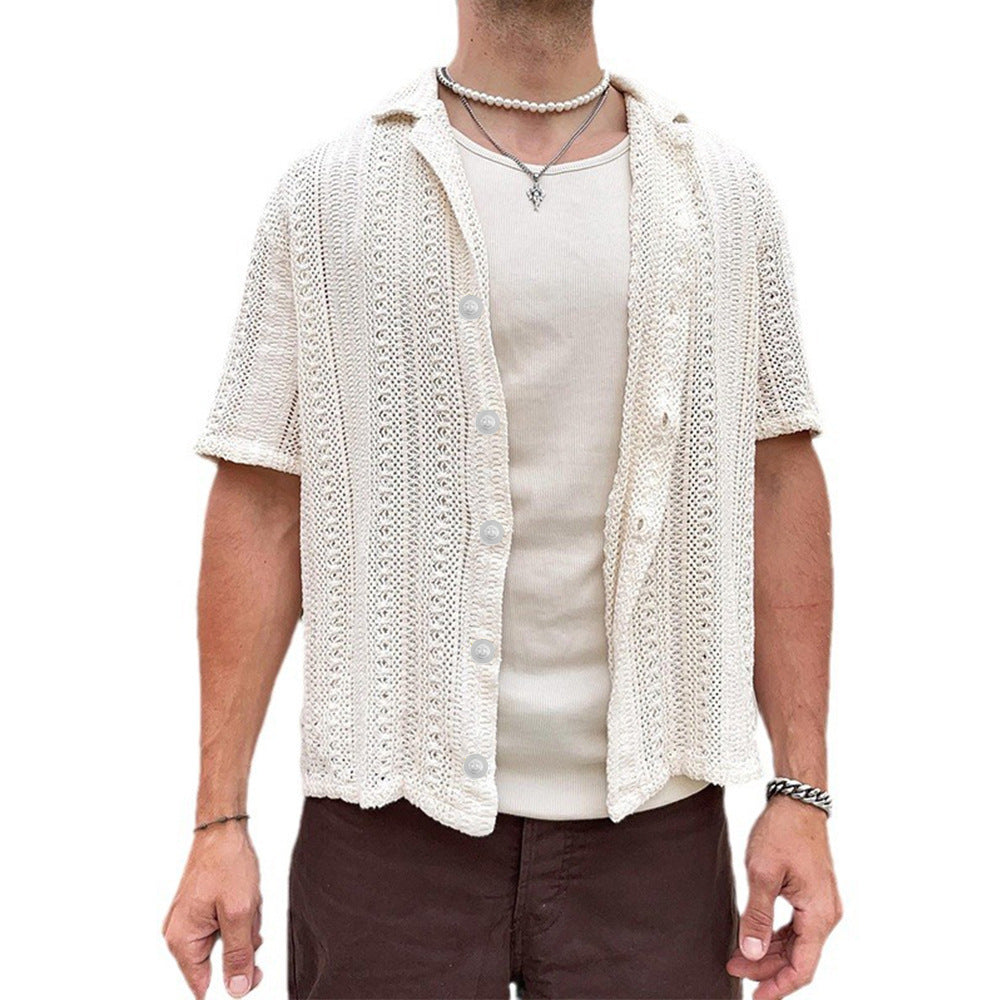 Short Sleeve Knit Shirt for Men Lune London