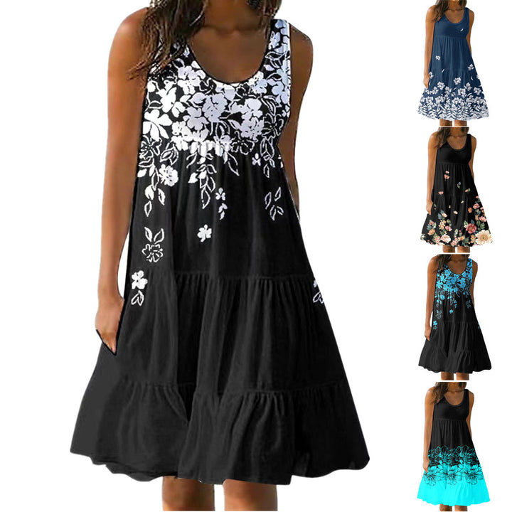 Ladies A-Line Floral Fluid Chic Dress
