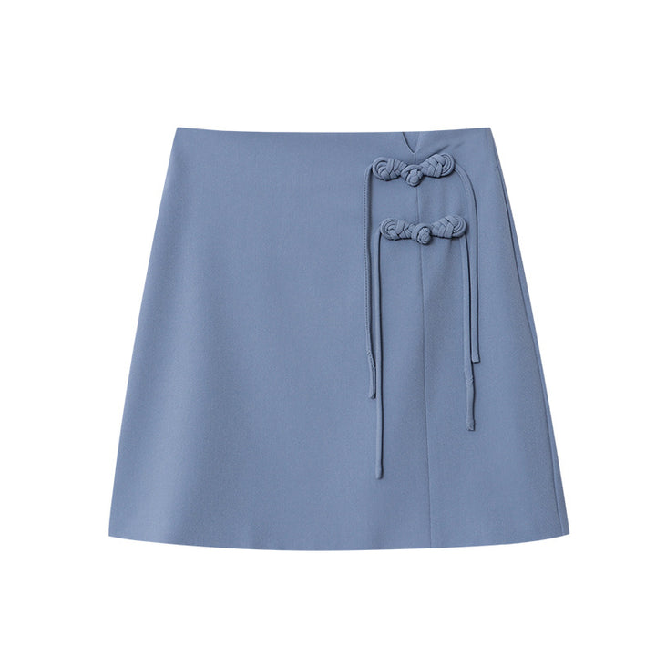 Women's elegant wrap skirt with decorative button details Chic & Stil