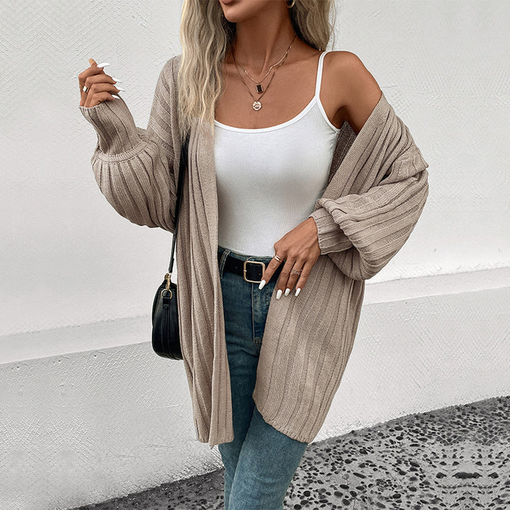 Women’s knitted jacket with ribbed pattern and relaxed fit Lune London