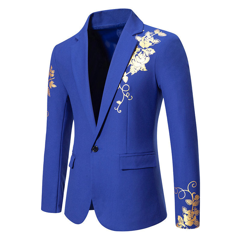 Veste élégante pour hommes avec design floral doré Lune London