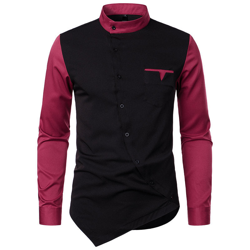 Men's long sleeve shirt with modern fit and contrasting accents Lune London