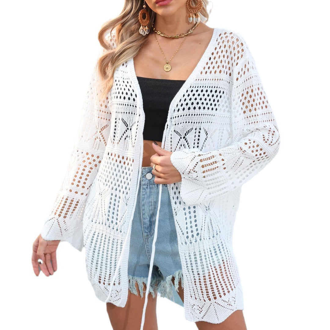 Ladies Open Knit Beach Cardigan Chic and Stylish
