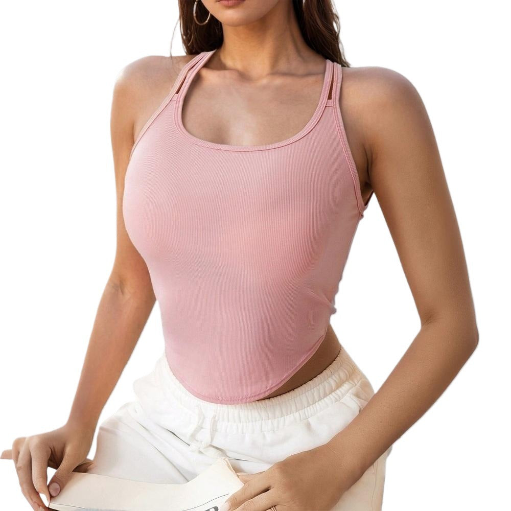 Débardeur de sport pour femmes avec coupe slim et bretelles décoratives Chic & Stil