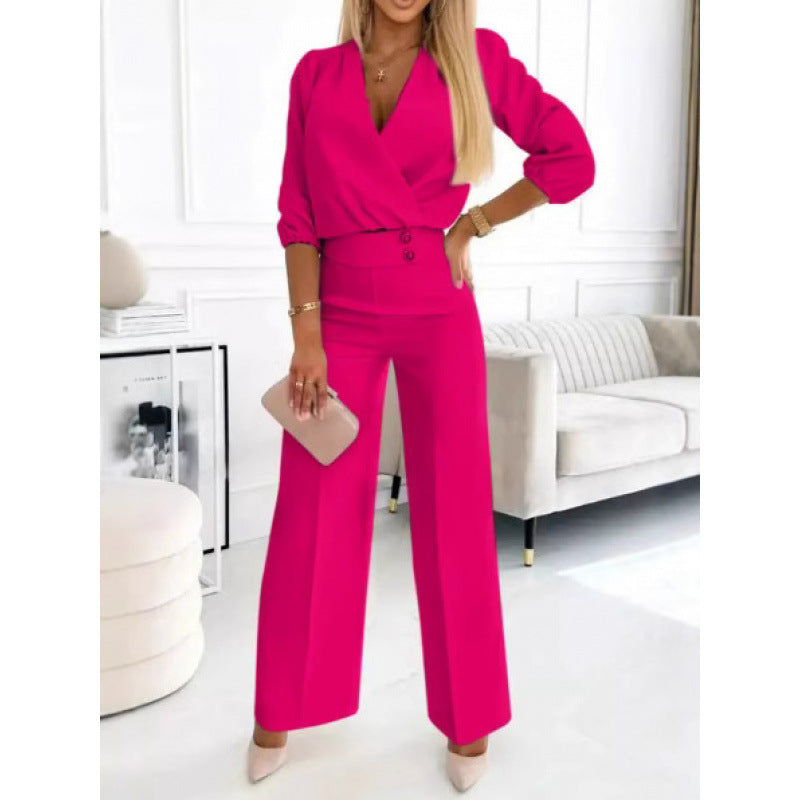 Elegant ladies jumpsuit with wide legs Lune London
