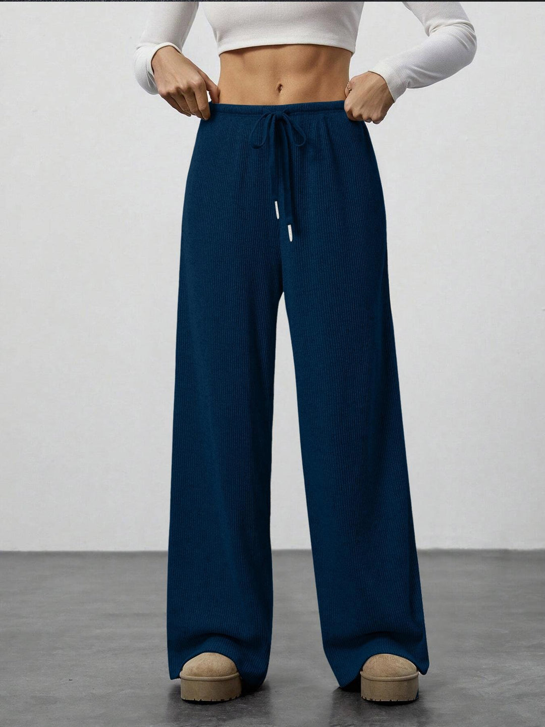 Pantalon en tricot ample pour femmes Chic & Stil