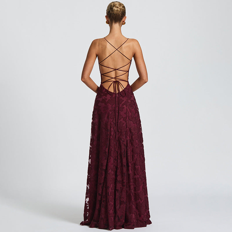 Women Elegant Evening Dress with Fine Floral Patterns and Sophisticated Details Chic Und Stil