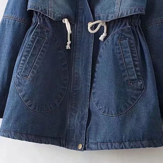 Ladies Urban Denim Parka with warm lining and hood Lune London