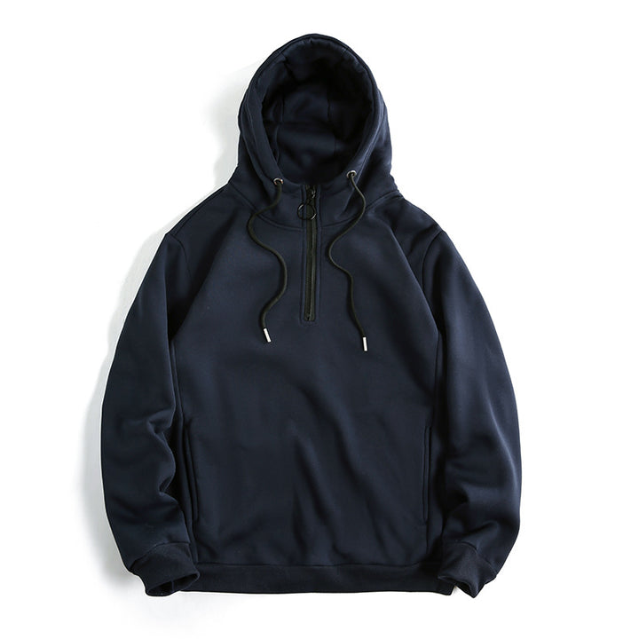 Trendy ladies hoodie with half zipper and soft inner lining Lune London