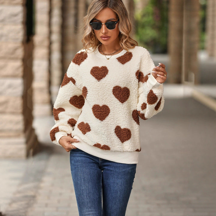 Women cozy sweater with heart pattern Lune London