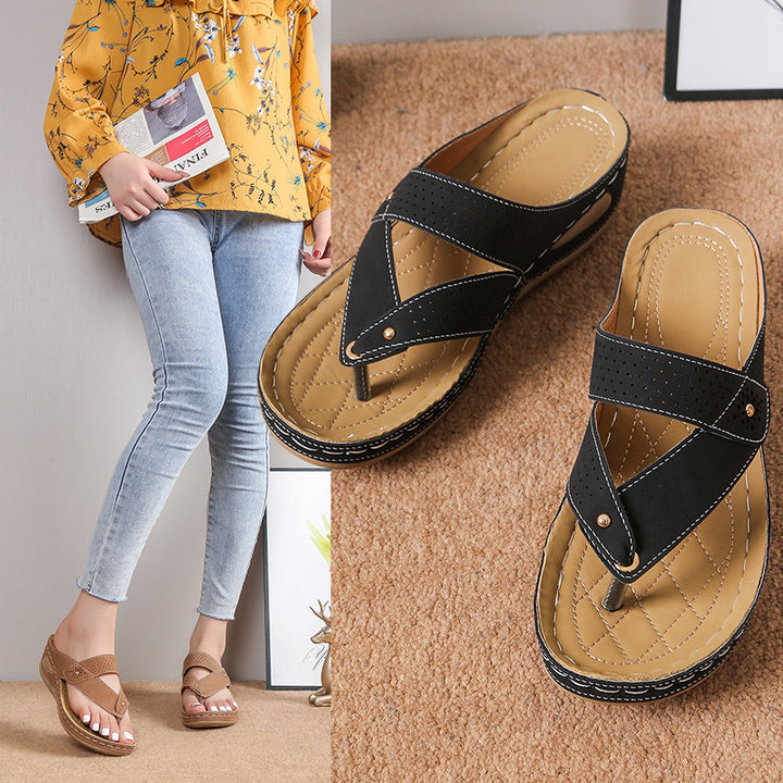 Comfortable strap sandals for ladies with breathable upper Lune London