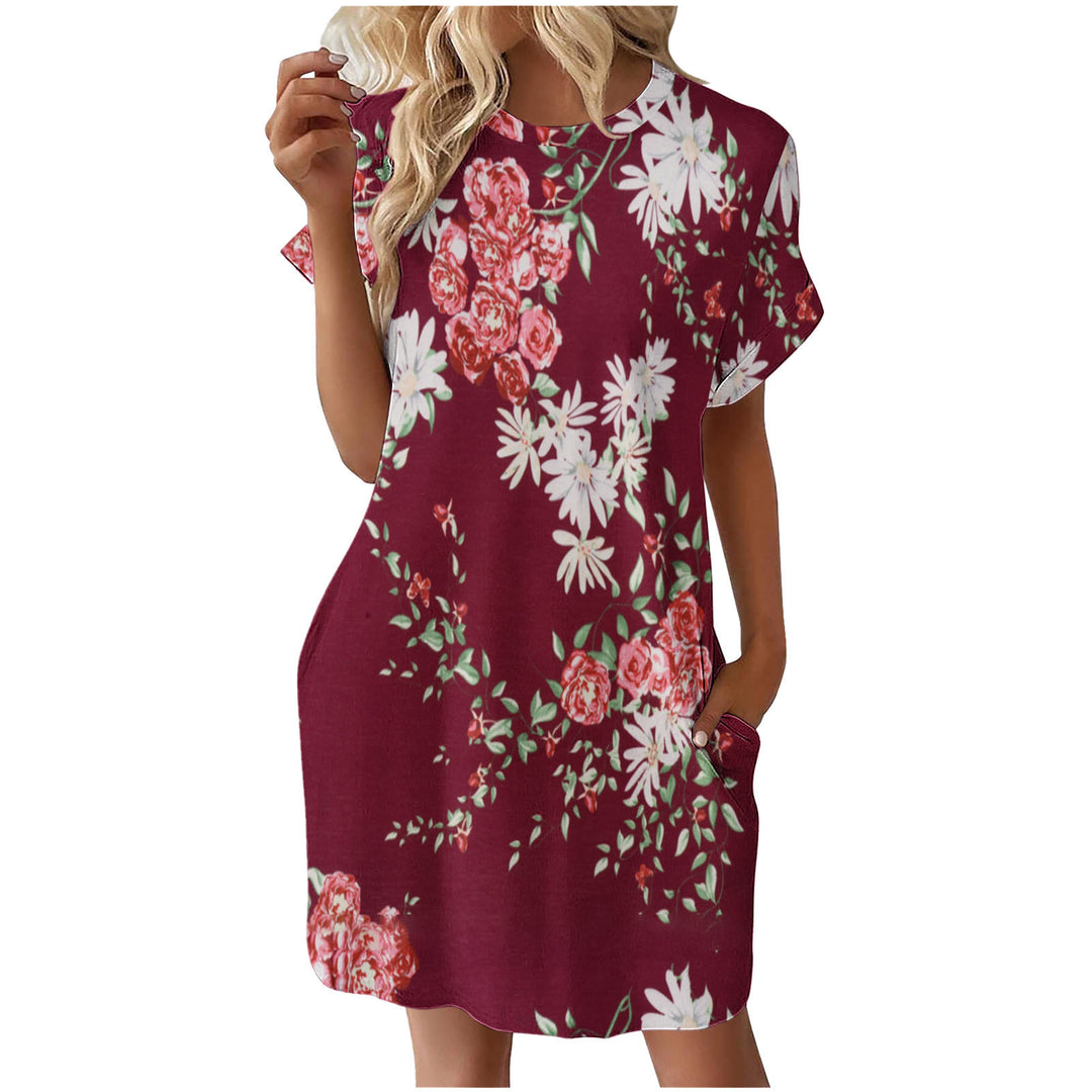 Chic Floral Print Shift Dress for Women