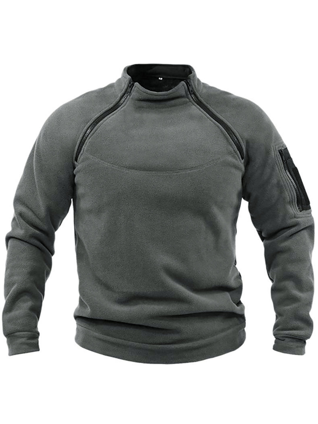 Pull-over thermique en polaire pour hommes avec col montant et poches pratiques Lune London