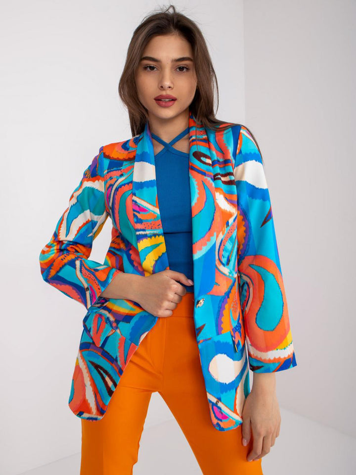 Ladies Elegant Blazer with Colorful Pattern and Modern Accents Lune London