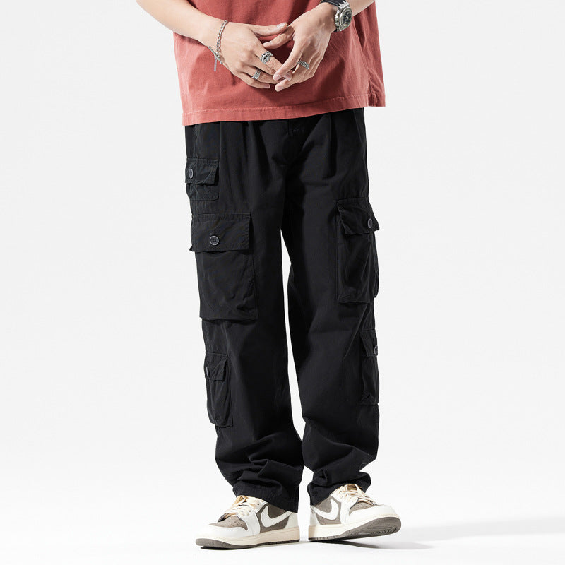 Pantalon cargo pour hommes avec plusieurs poches et taille élastique Lune London