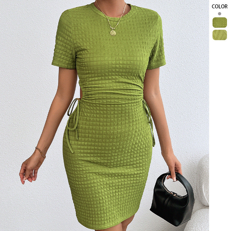 Flattering women's dress with side lacing Chic & Stil