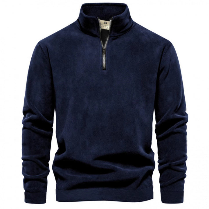 Men's fleece pullover with high collar Lune London