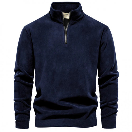 Men's fleece pullover with high collar Lune London