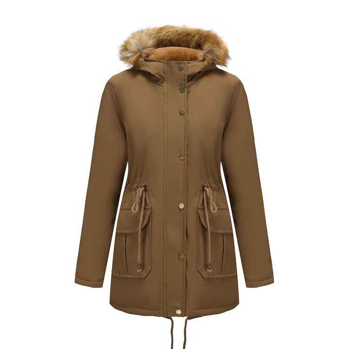 Ladies winter parka with fur collar Lune London