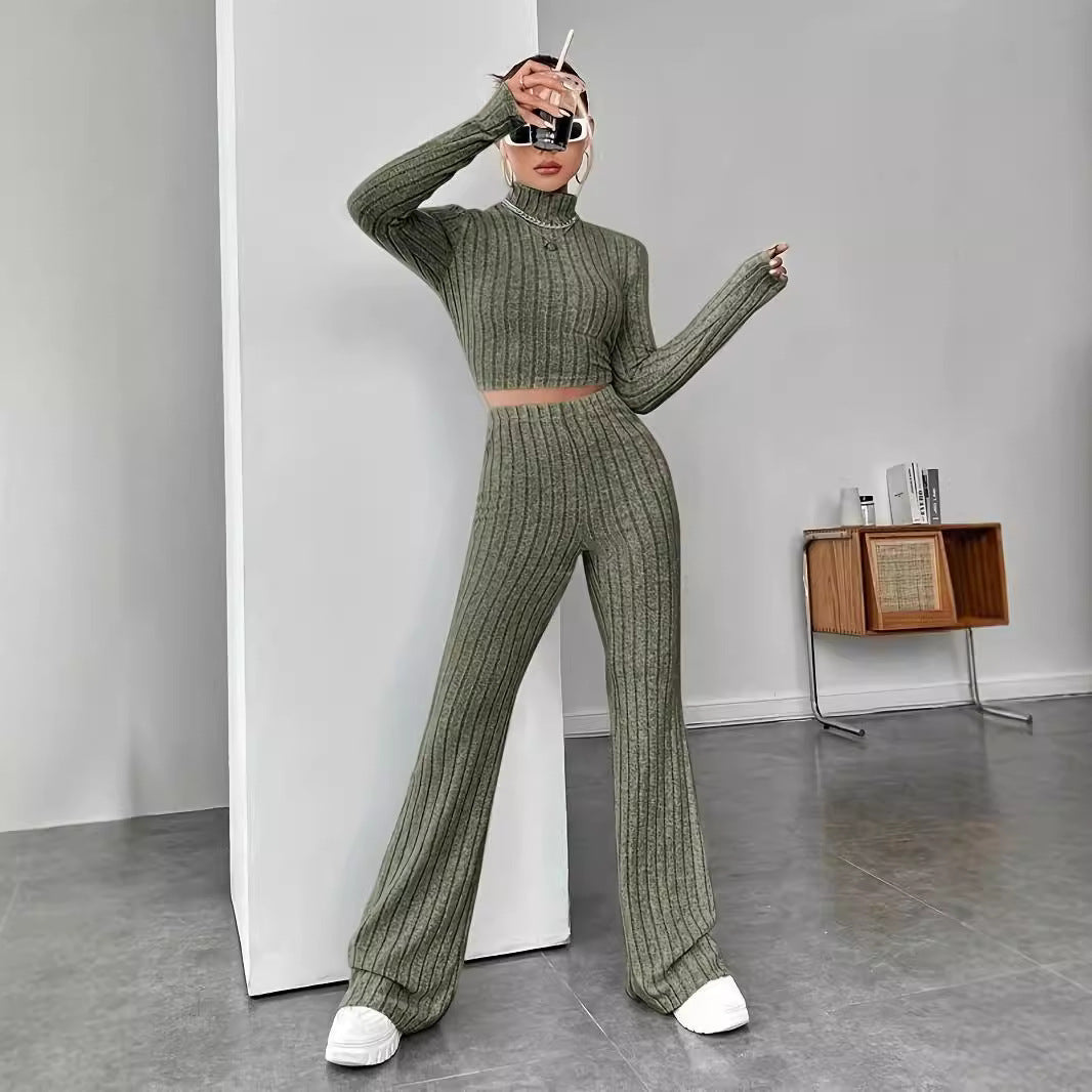 Lune London women's knit lounge set in soft material with an elegant turtleneck