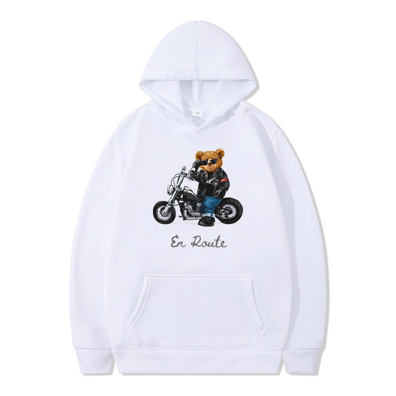 Women's hoodie with unique bear design and casual fit Lune London