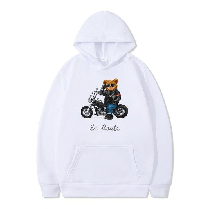 Women's hoodie with unique bear design and casual fit Lune London