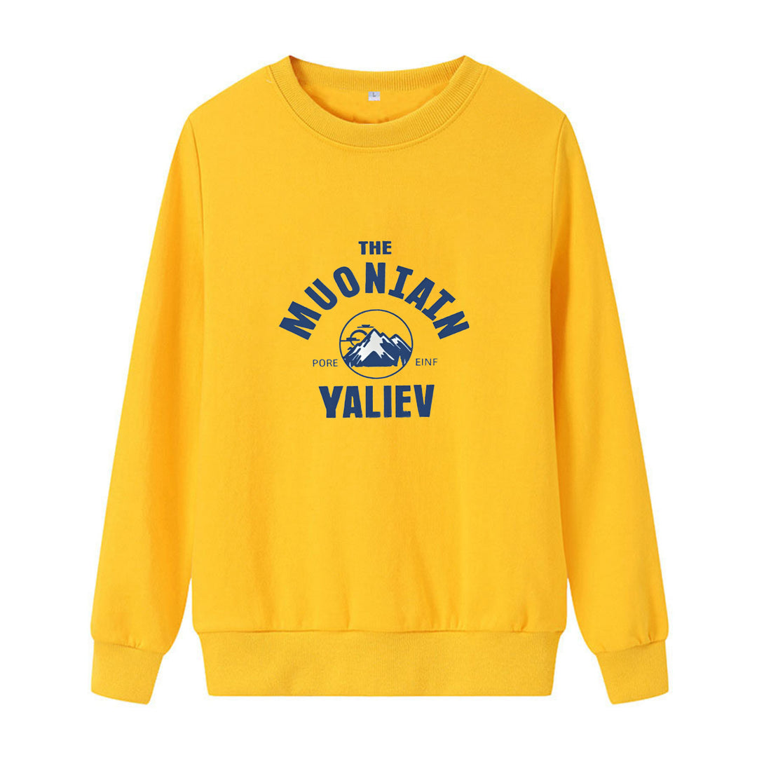 Women's cozy sweatshirt with front mountain motif Chic & Stil